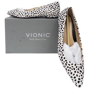 Vionic Lena Quartz Spot Pointed Toe Flats Women's size 5 Arch Support